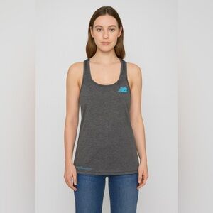 New Balance Athletic Running Yoga Racerback Tank Top Grey Medium